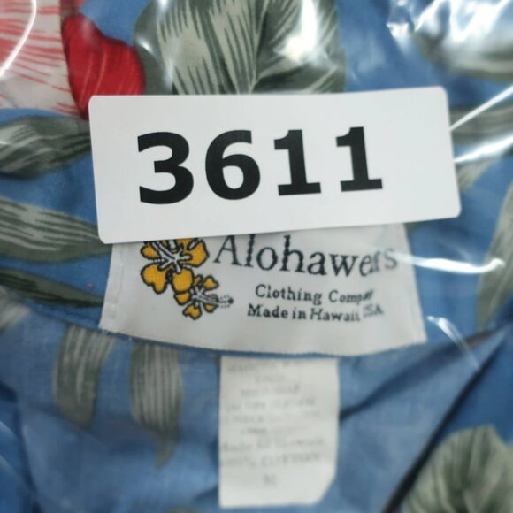 Aloha Wears Button Up Shirt Mens Medium Allover Floral Hawaiian Short Sleeve - Picture 9 of 9
